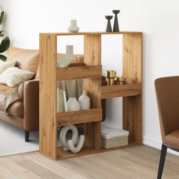 vidaXL Βιβλιοθήκη/Διαχωριστικό Χώρου Δρυς 100x33x115cm Επεξ. Ξύλο 1 τεμ.