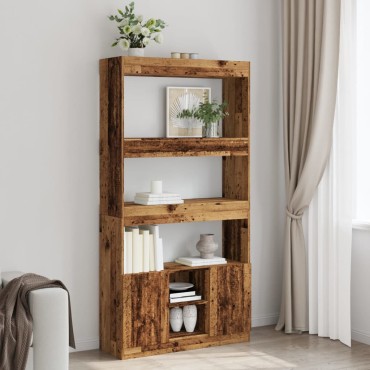 vidaXL Ντουλάπι Όψη Παλαιού Ξύλου 92x33x180cm Επεξεργασμένο Ξύλο 1 τεμ.
