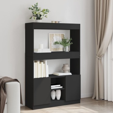 vidaXL Ντουλάπι Μαύρο 92x33x140cm από Επεξεργασμένο Ξύλο 1 τεμ.