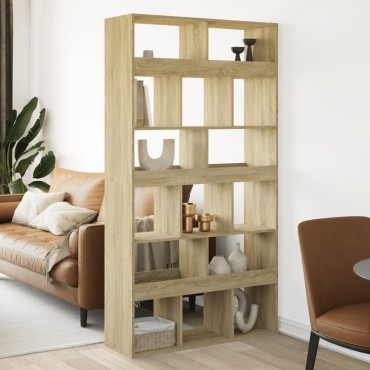 vidaXL Βιβλιοθήκη/Διαχωριστικό Χώρου Δρυς 100x33x187,5cm Επεξ. Ξύλο 1 τεμ.
