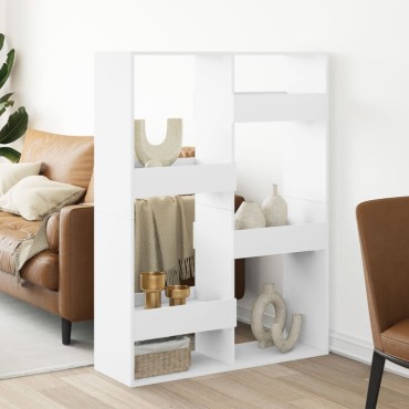 vidaXL Βιβλιοθήκη/Διαχωριστικό Χώρου Λευκό 100x33x135cm Επεξ. Ξύλο 1 τεμ.