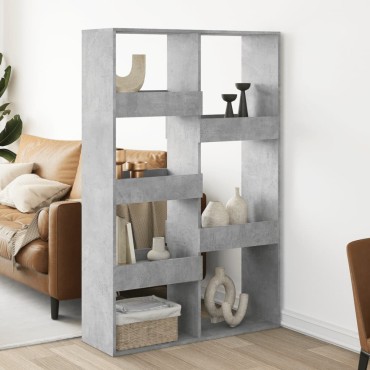 vidaXL Βιβλιοθήκη/Διαχωριστικό Χώρου Γκρι 100x33x155,5cm Επεξ. Ξύλο 1 τεμ.