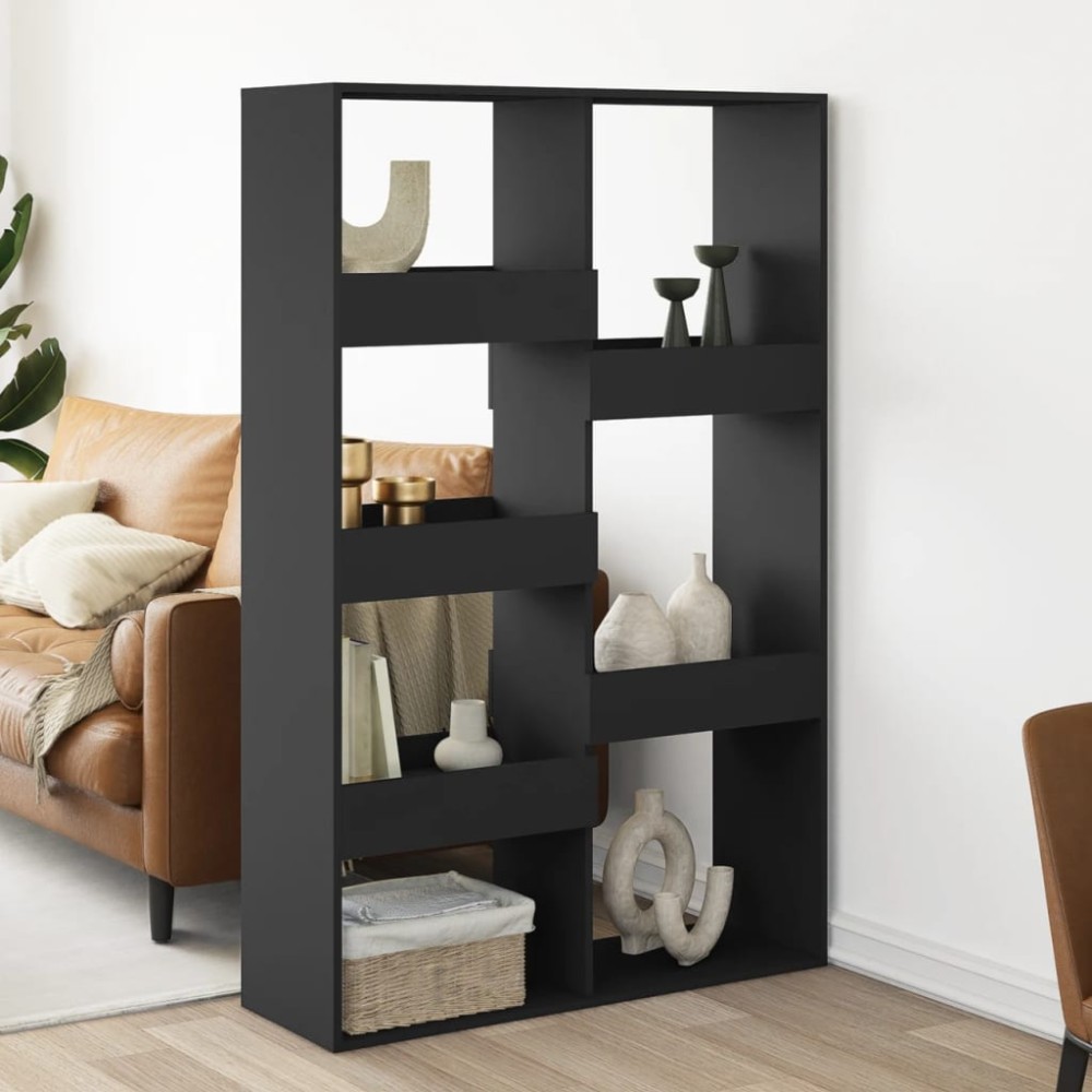 vidaXL Βιβλιοθήκη/Διαχωριστικό Χώρου Μαύρη 100x33x155,5cm Επεξ. Ξύλο 1 τεμ.