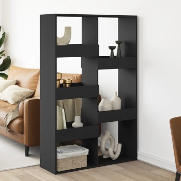 vidaXL Βιβλιοθήκη/Διαχωριστικό Χώρου Μαύρη 100x33x155,5cm Επεξ. Ξύλο 1 τεμ.