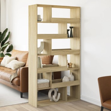vidaXL Βιβλιοθήκη/Διαχωριστικό Χώρου Δρυς 100x33x187,5cm Επεξ. Ξύλο 1 τεμ.