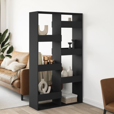 vidaXL Βιβλιοθήκη/Διαχωριστικό Χώρου Μαύρη 100x33x175cm Επεξ. Ξύλο 1 τεμ.
