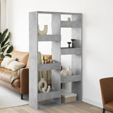 vidaXL Βιβλιοθήκη/Διαχωριστικό Χώρου Γκρι 100x33x175cm Επεξ. Ξύλο 1 τεμ.