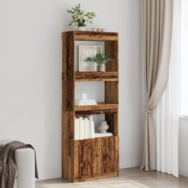 vidaXL Ντουλάπι Όψη Παλαιού Ξύλου 63x33x180cm Επεξεργασμένο Ξύλο 1 τεμ.