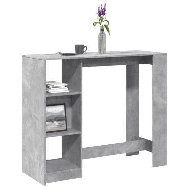 vidaXL Τραπέζι Κονσόλα με Ράφι Γκρι Σκυρ 124x46x103,5cm Επεξεργ. Ξύλο 1 τεμ.