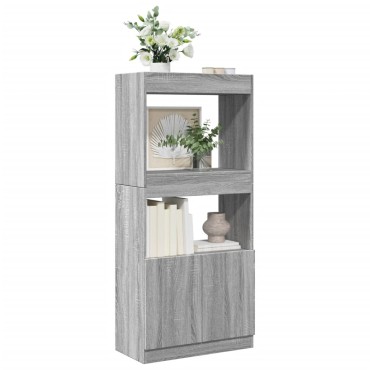 vidaXL Ντουλάπι Γκρι Sonoma 63x33x140cm από Επεξεργασμένο Ξύλο 1 τεμ.
