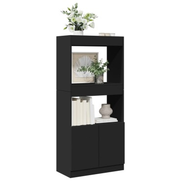 vidaXL Ντουλάπι Μαύρο 63x33x140cm από Επεξεργασμένο Ξύλο 1 τεμ.