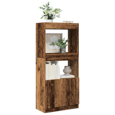 vidaXL Ντουλάπι Όψη Παλαιού Ξύλου 63x33x140cm Επεξεργασμένο Ξύλο 1 τεμ.