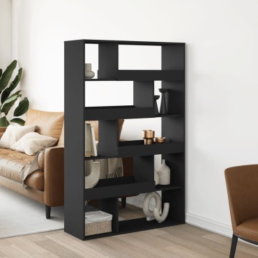 vidaXL Βιβλιοθήκη/Διαχωριστικό Χώρου Μαύρη 100x33x156,5cm Επεξ. Ξύλο 1 τεμ.