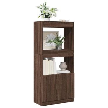 vidaXL Ντουλάπι Καφέ Δρυς 63x33x140cm από Επεξεργασμένο Ξύλο 1 τεμ.