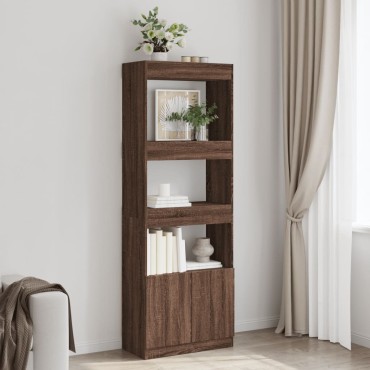 vidaXL Ντουλάπι Καφέ Δρυς 63x33x180cm από Επεξεργασμένο Ξύλο 1 τεμ.