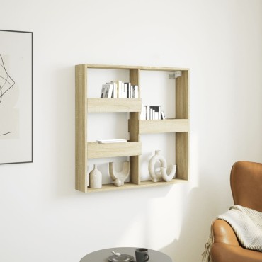 vidaXL Ντουλάπι Τοίχου Sonoma Δρυς 80x15x80cm Επεξεργασμένο Ξύλο 1 τεμ.