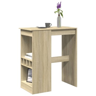 vidaXL Τραπέζι Μπαρ με Ράγες Sonoma Δρυς 90x47,5x103,5cm Επεξεργ. Ξύλο 1 τεμ.