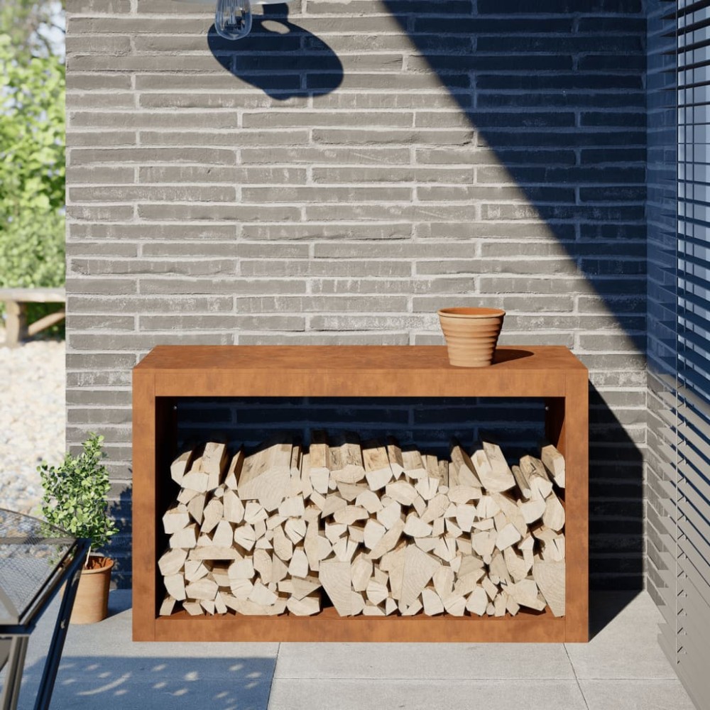 Ράφι για καυσόξυλα vidaXL 100x40x60 cm Ατσάλι σκληρυθέν στον αέρα