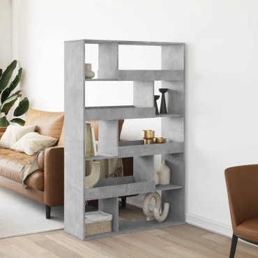 vidaXL Βιβλιοθήκη/Διαχωριστικό Χώρου Γκρι 100x33x156,5cm Επεξ. Ξύλο 1 τεμ.