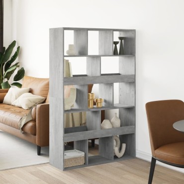 vidaXL Βιβλιοθήκη/Διαχωριστικό Χώρου Γκρι 100x33x156,5cm Επεξ. Ξύλο 1 τεμ.