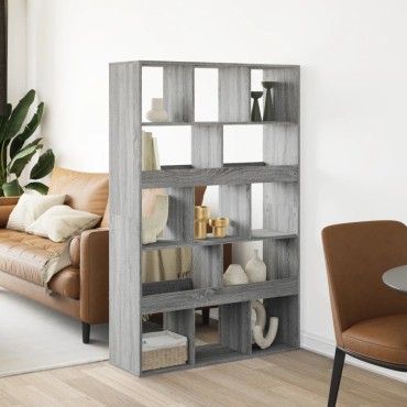 vidaXL Βιβλιοθήκη/Διαχωριστικό Χώρου Γκρι 100x33x156,5cm Επεξ. Ξύλο 1 τεμ.
