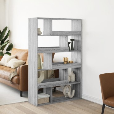 vidaXL Βιβλιοθήκη/Διαχωριστικό Χώρου Γκρι 100x33x156,5cm Επεξ. Ξύλο 1 τεμ.