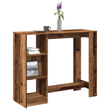 vidaXL Τραπέζι Μπαρ με Ράγες 124x46x103,5cm Επεξεργ. Ξύλο 1 τεμ.