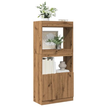 vidaXL Ντουλάπι Αρτισιανή Δρυς 63x33x140cm από Επεξεργασμένο Ξύλο 1 τεμ.