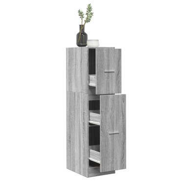 vidaXL Συρταριέρα Γενικής Χρήσης Γκρι Σκυρ.30x41x118cm Επεξ. Ξύλο 1 τεμ.