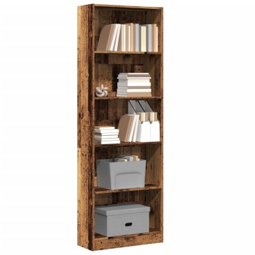vidaXL Βιβλιοθήκη Όψη Παλαιού Ξύλου 60x24x176cm Επεξεργασμένο Ξύλο 1 τεμ.