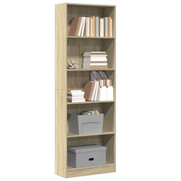 vidaXL Βιβλιοθήκη Sonoma Δρυς 60x24x176cm από Επεξεργασμένο Ξύλο 1 τεμ.