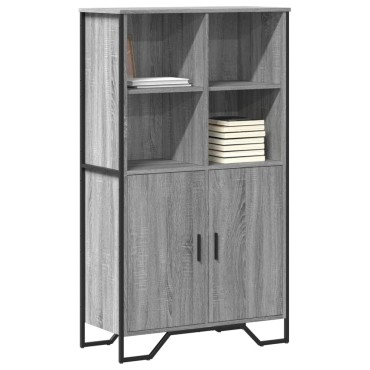 vidaXL Ντουλάπι Γκρι Sonoma 79,5x35,5x137,5cm Επεξεργασμένο Ξύλο 1 τεμ.