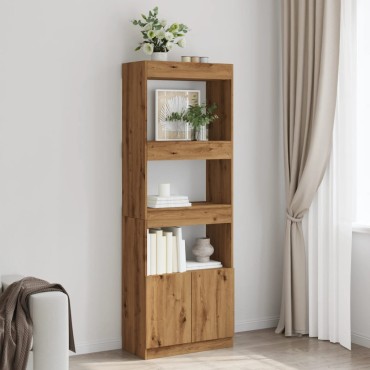 vidaXL Ντουλάπι Αρτισιανή Δρυς 63x33x180cm από Επεξεργασμένο Ξύλο 1 τεμ.