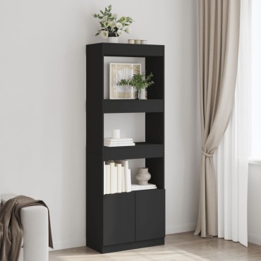 vidaXL Ντουλάπι Μαύρο 63x33x180cm από Επεξεργασμένο Ξύλο 1 τεμ.