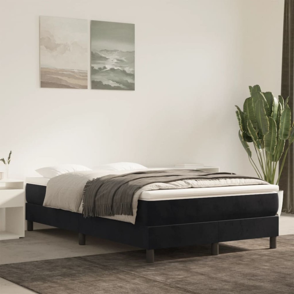 vidaXL Στρώμα με Pocket Springs Μαύρο 120x220x20cm Βελούδινο 1 τεμ. - Μονό