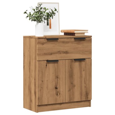 vidaXL Μπουφές Αρτισιανή Δρυς 60x30x70cm από Επεξεργασμένο Ξύλο 1 τεμ.