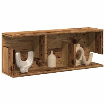 vidaXL Ντουλάπι Τοίχου Όψη Παλαιού Ξύλου 80x20x30cm Επεξ. Ξύλο 1 τεμ.