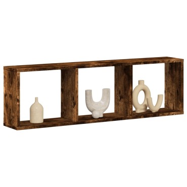 vidaXL Ντουλάπι Τοίχου Καπνιστή Δρυς 100x16x30cm Επεξεργασμένο Ξύλο 1 τεμ.