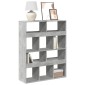 vidaXL Βιβλιοθήκη Γκρι Σκυροδέματος 100x33x125,5cm Επεξεργ. Ξύλο 1 τεμ.
