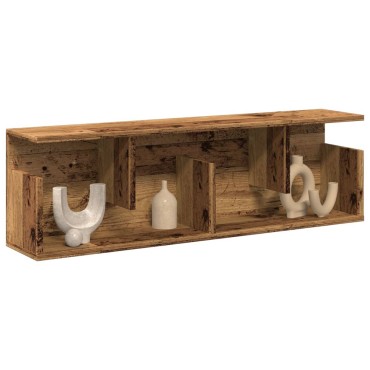 vidaXL Ντουλάπι Τοίχου Όψη Παλαιού Ξύλου 100x20x30cm Επεξ. Ξύλο 1 τεμ.