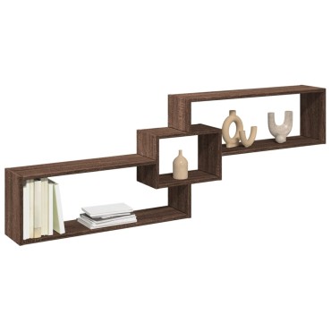 vidaXL Ντουλάπι Τοίχου Καφέ Δρυς 158x18x53cm από Επεξεργασμένο Ξύλο 1 τεμ.