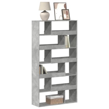 vidaXL Βιβλιοθήκη Γκρι Σκυροδέματος 100x33x187,5cm Επεξεργ. Ξύλο 1 τεμ.