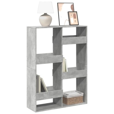 vidaXL Βιβλιοθήκη Γκρι Σκυροδέματος 100x33x135cm Επεξεργ. Ξύλο 1 τεμ.