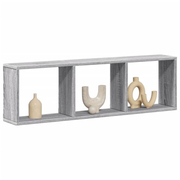vidaXL Ντουλάπι Τοίχου Γκρι Sonoma 100x16x30cm από Επεξεργασμένο Ξύλο 1 τεμ.
