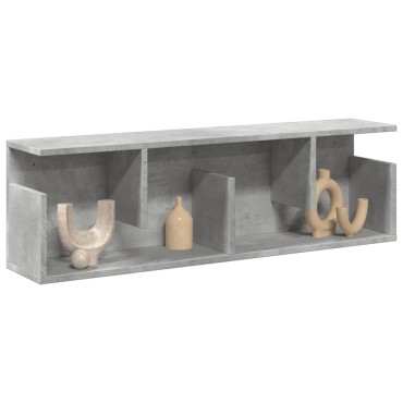 vidaXL Ντουλάπι Τοίχου Γκρι Σκυρ. 100x20x30cm από Επεξεργασμένο Ξύλο 1 τεμ.