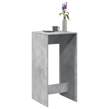 vidaXL Τραπέζι Μπαρ Γκρι Σκυροδέματος 51x50x103,5cm Επεξ. Ξύλο 1 τεμ.