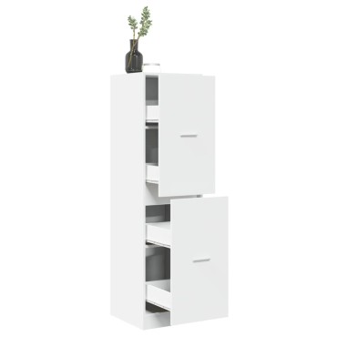 vidaXL Συρταριέρα Γενικής Χρήσης Λευκή 40x41x144,5cm Επεξ. Ξύλο 1 τεμ.
