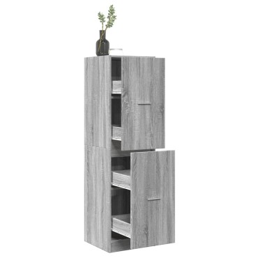vidaXL Συρταριέρα Γενικής Χρήσης Γκρι Sonoma 40x41x144,5cmΕπεξ. Ξύλο 1 τεμ.