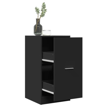 vidaXL Συρταριέρα Γενικής Χρήσης Μαύρο 40x41x77,5cm Επεξ. Ξύλο 1 τεμ.