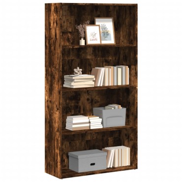 vidaXL Βιβλιοθήκη Καπνιστή Δρυς 80x30x152cm από Επεξεργασμένο Ξύλο 1 τεμ.